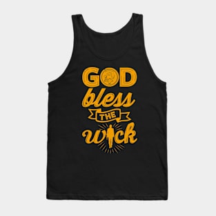 God Bless The Wick Typography Tank Top
